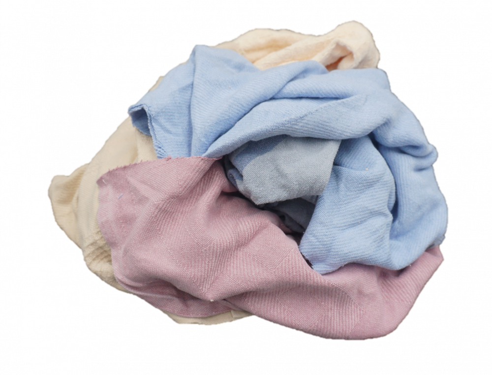 Colored Thermal Recycled Rags - 50 LB Box