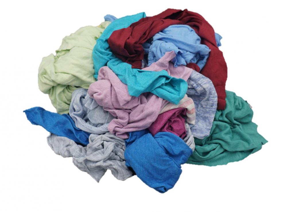 Colored T-Shirt Recycled Rags - 50 LB Box