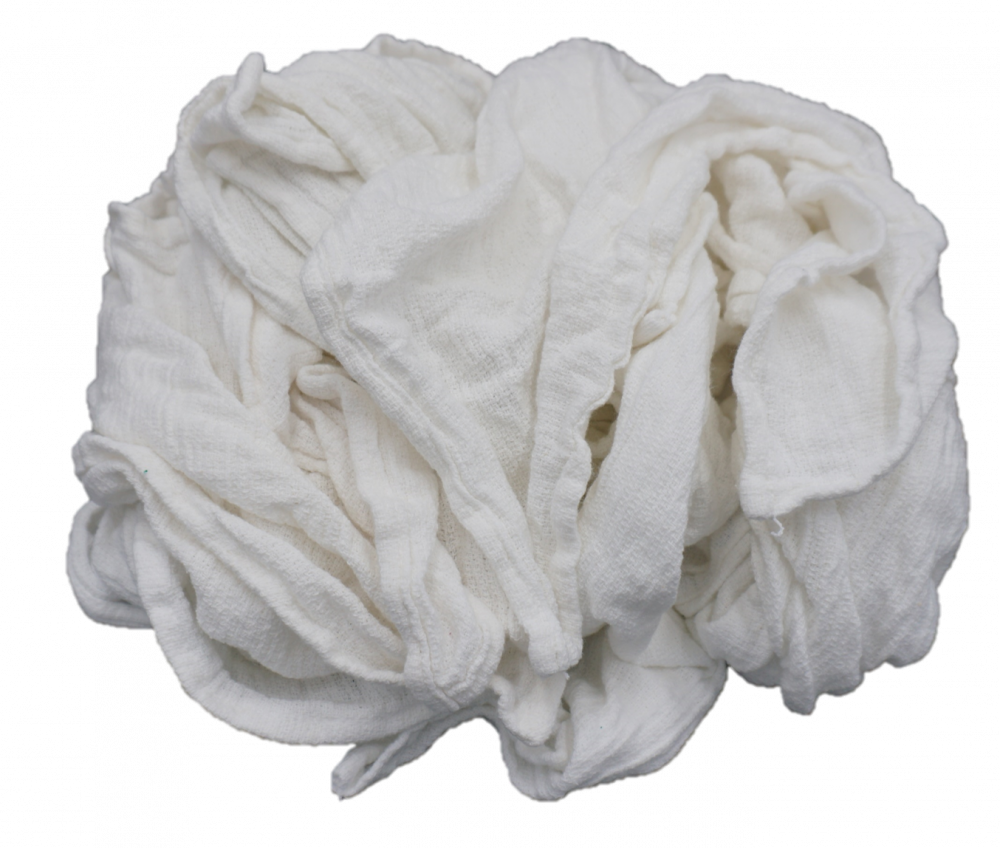 Recycled White Huck Towels - 50 LB Box