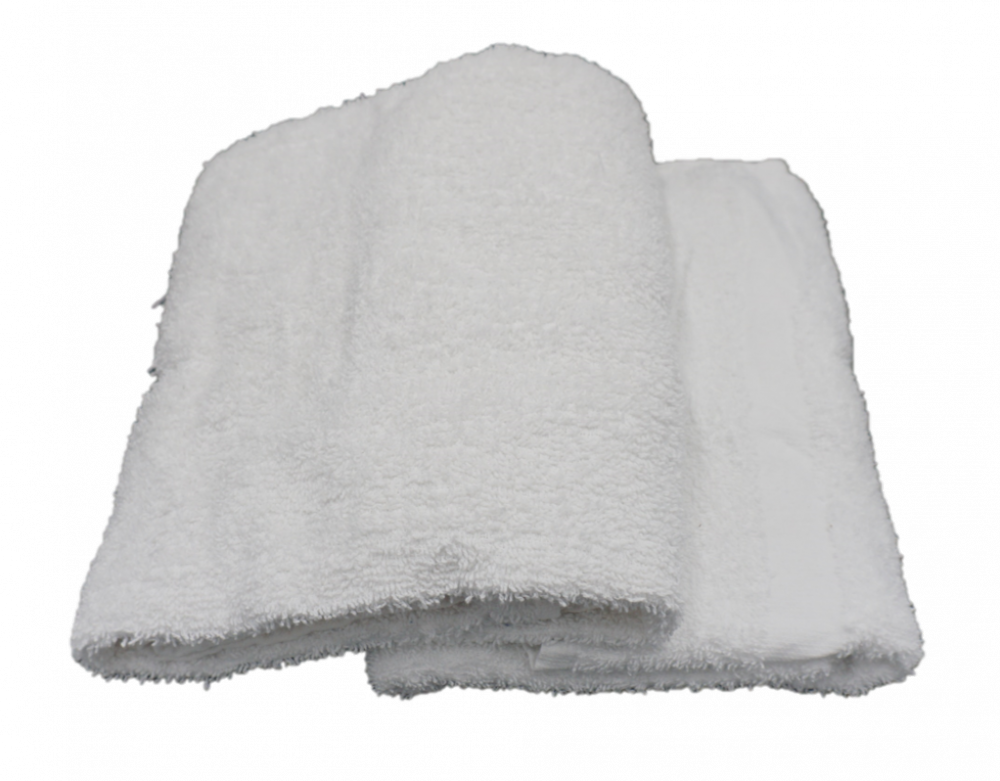 White Recycled Terry Towel - 50 LB Box