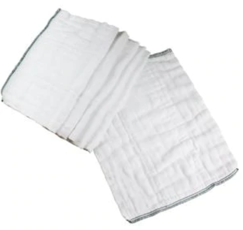 Cotton Diaper Recycled Rags - 2 Ply - 50 LB Box