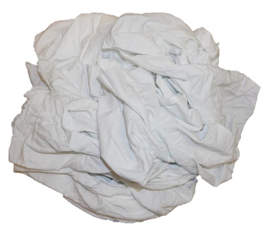 White Whole Sheets Recycled Rags - 50 LB Box