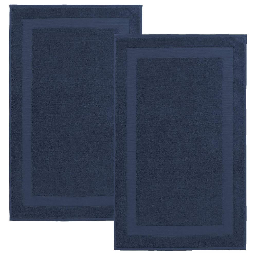 20 &#34;x 30&#34; - Navy Blue Dyed Terry Bath Mat