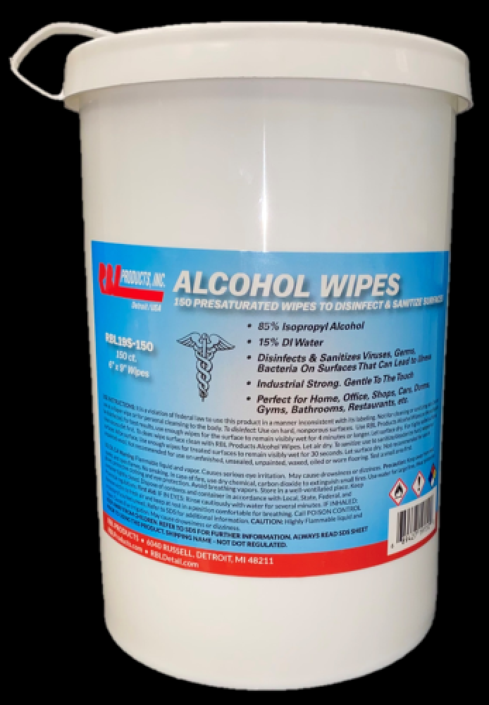 Pre-Saturated Alcohol Wipes with Canister