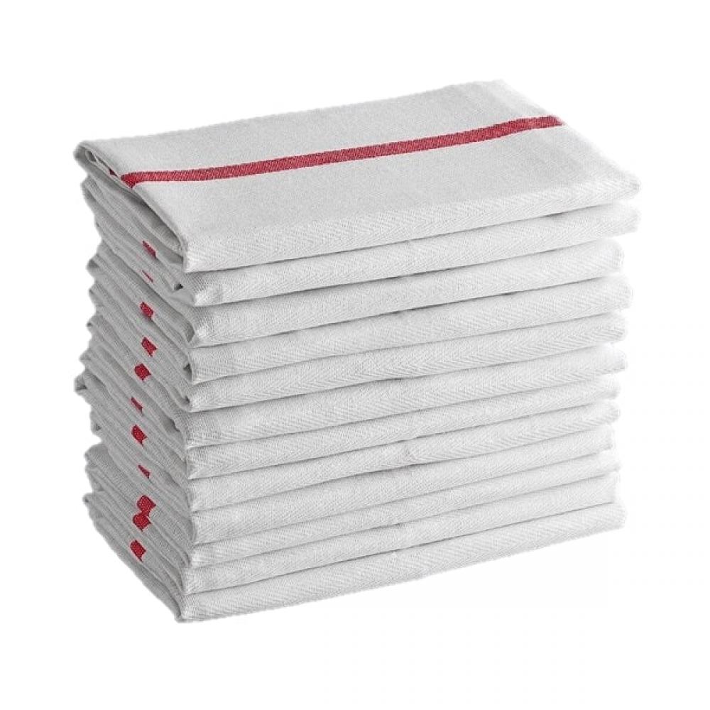 Kitchen Towel - Green / Red Stripe - 50 LB Box
