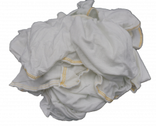 Anchor Wiping Cloth 10-100KS-W-A - Washed White Knit Recycled Sheets - Waffle Weave - 50 LB Box