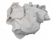Anchor Wiping Cloth 20-206W-A - White Sweatshirt Recycled Rags - 50 LB Box