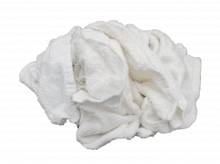 Anchor Wiping Cloth 20-208WC-A - White Terry Washcloth Recycled Towels - 50 LB Box