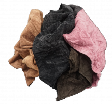 Anchor Wiping Cloth 20-210-A - Colored Corduroy Recycled Rags - 50 LB Box