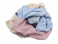Anchor Wiping Cloth 20-216-A - Colored Thermal Recycled Rags - 50 LB Box