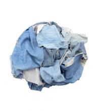 Anchor Wiping Cloth 20-228-A - Denim Recycled Rags - 50 LB Box