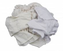Anchor Wiping Cloth 30-550-B - White T-Shirt Recycled Rags - 25 LB Box